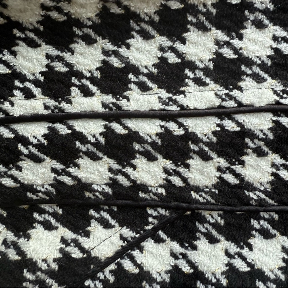 Le Chateau Black White and Gold Houndstooth Blazer Women’s XXS - Picture 15 of 15